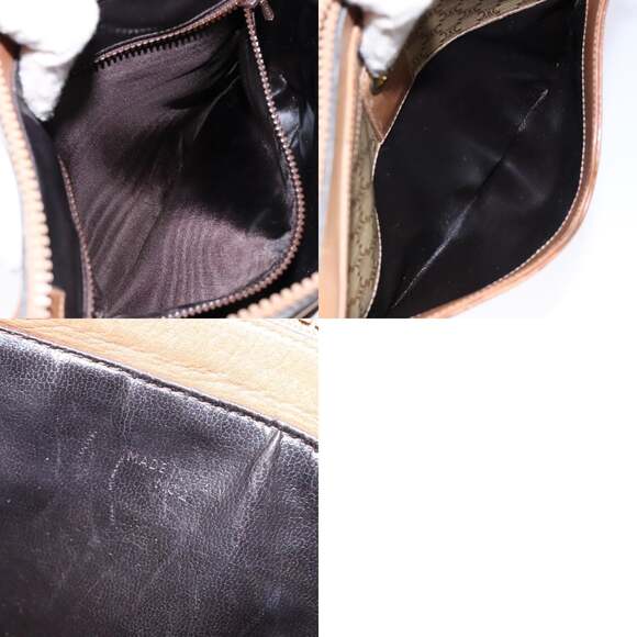 CELINE Macadam Canvas Shoulder Bag Pvc Beige Gold - Picture 13 of 13